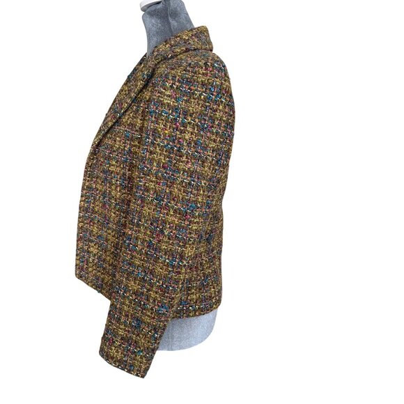 Jones New York Signature Petite 4P Tweed Blazer Womens Jacket - Picture 2 of 5